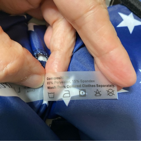 Zaful NAVY/WHITE Crop Tank Swim TOP ONLY Knotted Tie Front-SZ 8 - NWT - Picture 4 of 6